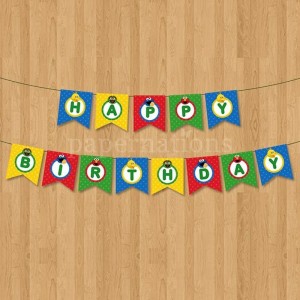 HBD Sesame Street Bunting Flag